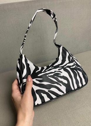 Стильна сумка з принтом зебри
