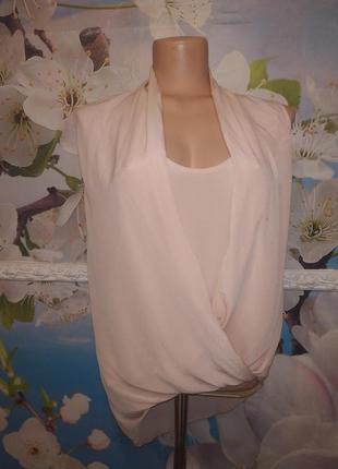 Роскошная шелковая блуза с майкой 100% натуральный шелк,s италия