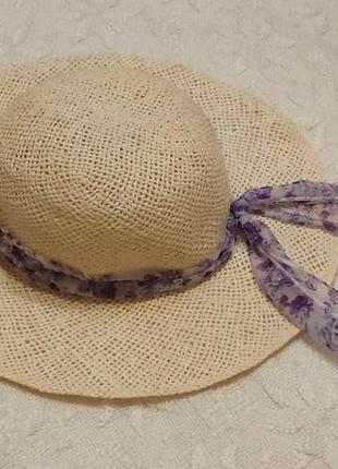 Соломенная шляпка с лентой в стиле laura ashley италия