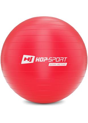 Фитбол Hop-Sport 55 см Красный + насос 2020