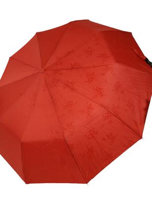 Жіноча парасолька Bellisimo напівавтомат на 10 спиць Червона (...