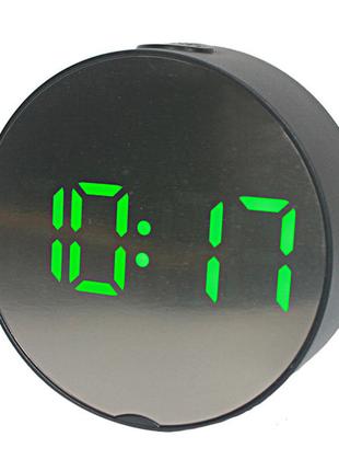 Электронные часы DT-6505 Черные с зеленой подсветкой