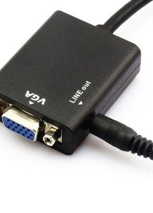 Адаптер MHz HDMI to VGA Черный (003100)