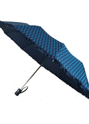 Женский зонт-полуавтомат SL Темно-синий с синим (hub_33057-5)