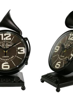 Настільні годинники Антик Грамофон Метал 27х17х12,5 см Темно-к...