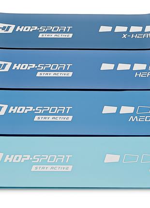 Набір гумок для фітнесу Hop-Sport 600x75 mm HS-L675RLB синій