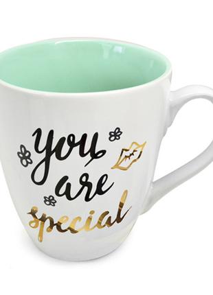 Чашка керамическая Stenson "You are special" 550 мл