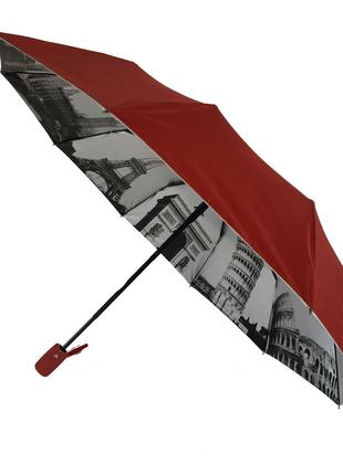 Зонтик полуавтомат Bellissimo Бордовый (18315-5)