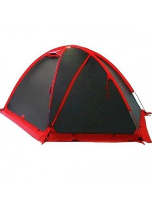 Палатка трехместная Tramp ROCK 3 V2 с внешними дугами 330х220x...