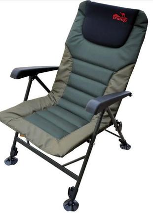 Кресло карповое Tramp Delux TRF-042 Зеленый с серым