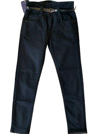 Джинси штани класичні для дівчинки темно-синього (чорного) кол...