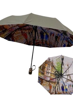 Жіноча парасолька frei regen напівавтомат із містом зсередини ...