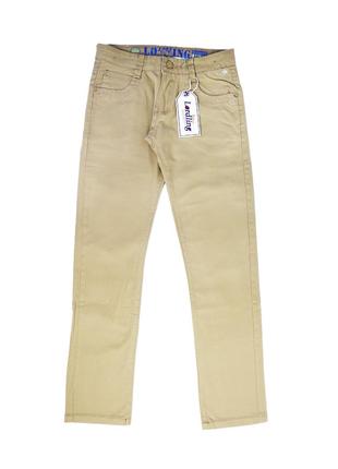 Котоновые штаны для мальчика 158 бежевый Vanguard