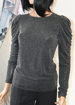 Кофта блуза, черного цвета с люрексом фирмы second female