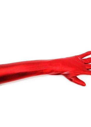 Классные красные перчатки с блеском