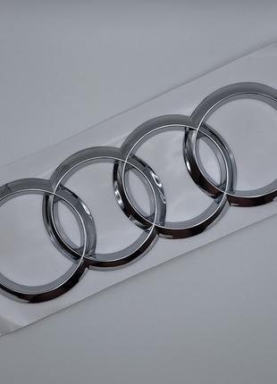 Эмблема логотип Audi на крышку багажника 192*65 мм, полусфера ...