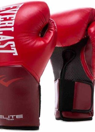 Боксерские перчатки Everlast Elite Training Gloves Красный ого...