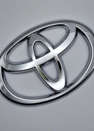 Эмблема логотип Toyota 130х90 мм, (хром)