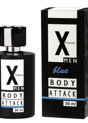 Духи с феромонами для мужчин X phero Men Blue Body Attack, 50 ml