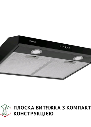 Perfelli PL 6002 BL LED Кухонна витяжка плоска традиційна кухня