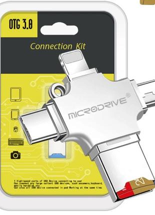 Флешка для айфона IPhone MicroDrive 64 Gb USB-накопитель USB3....