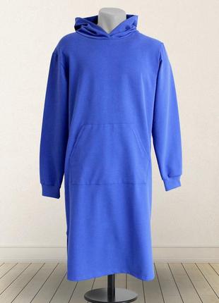 Платье-худи женское мальта s синий (2901000420318)