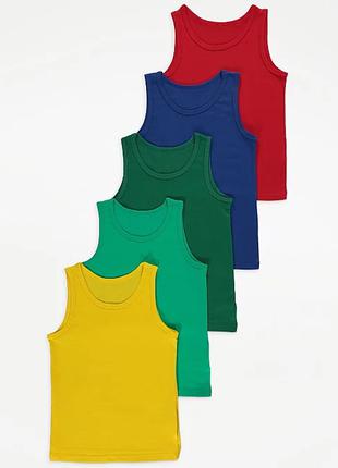 Майка разноцветная для мальчика набор 5 штук джордж 200903