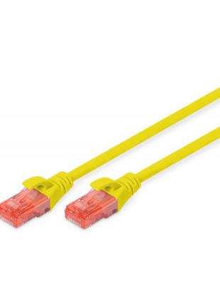 Патч-корд 5м, CAT 6 UTP, AWG 26/7, Cu, LSZH, yellow Digitus (D...