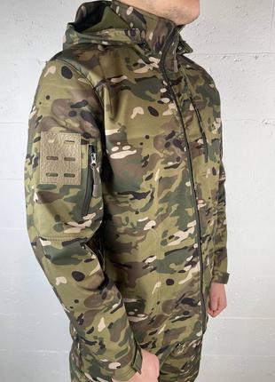 Тактична куртка Softshell на флісі, військова куртка Софтшел