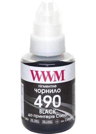 Чорнило WWM Canon Pixma G1400/2400/3400 Black Pigment (C490BP)...
