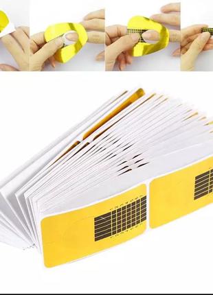 Бумажные формы для наращивания ногтей гелем 10 штук