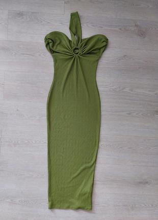 Платье длины миди с вырезами, размер 8