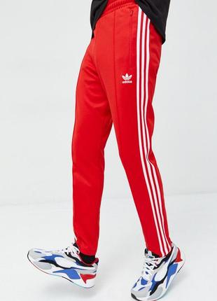 Красные сплитные брюки adidas