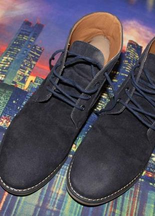 Темно-синие мужские дезерты ботинки с замши темно-синий 44р за...
