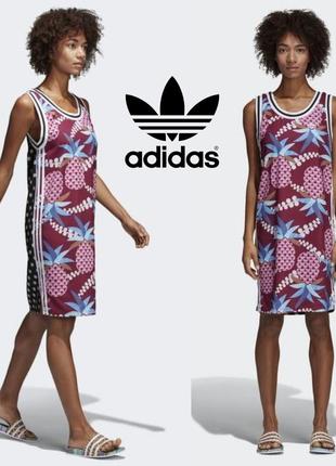 Adidas платье майка в яркий принт оригинал !!
