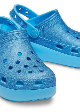 Сабо з блискітками crocs cutie crush glitter, c12, j3, j4, j5, j6