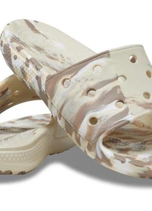Слайди crocs classic marbled, m9, m10