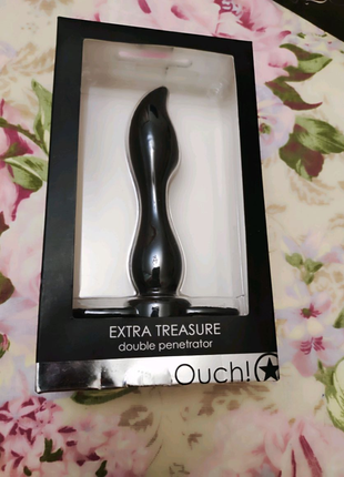 Страпон - насадка Ouch Extra Treasure для подвійного проникнення