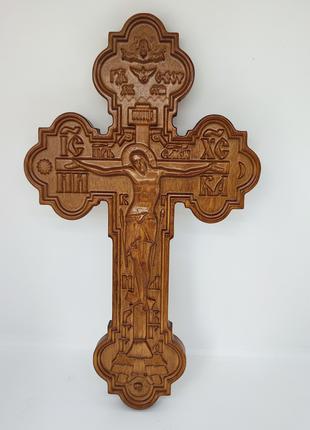 Крест для священника фигурный 30*18см (ольха)