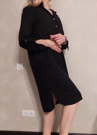 Черное миди платье сорочка primark