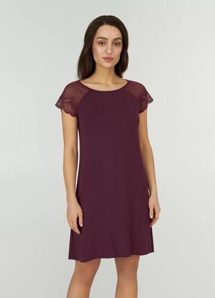 Женская бордовая ночная сорочка "Cabernet" (арт. LDM 108/00/02)