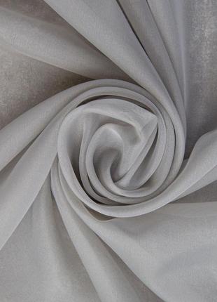 Тюль однотонная вуаль silk v-a08 сіра