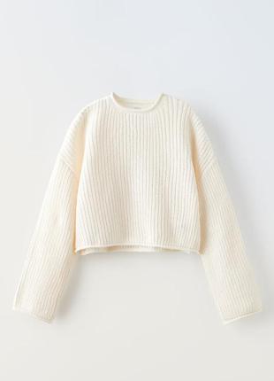 Трикотажный свитер для девочки zara