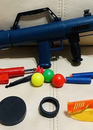 Игровой набор военного, гранатомет, пистолет, очки, пули-присоски