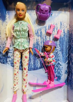 Кукла дефа, defa лыжница, 29 см, дочка, лыжи, ботинки, рюкзак