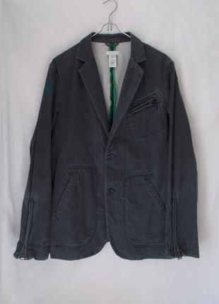 Куртка пиджак джинсовая серая мытая 'diesel' 52-54 р