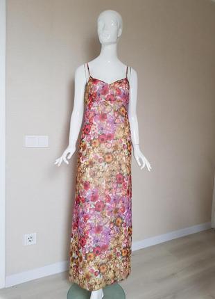 Красивое цветочное длинное платье от asos