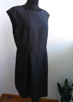 Стильное платье сарафан из фактурной ткани 18 р от tu