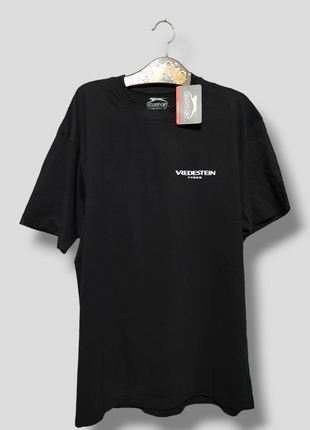 Чорна трикотажна футболка бавовна великий розмір батал