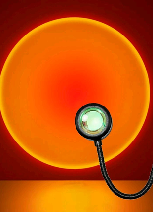 Світлодіодна лампа на заході сонця Нічні світильники USB-проектор